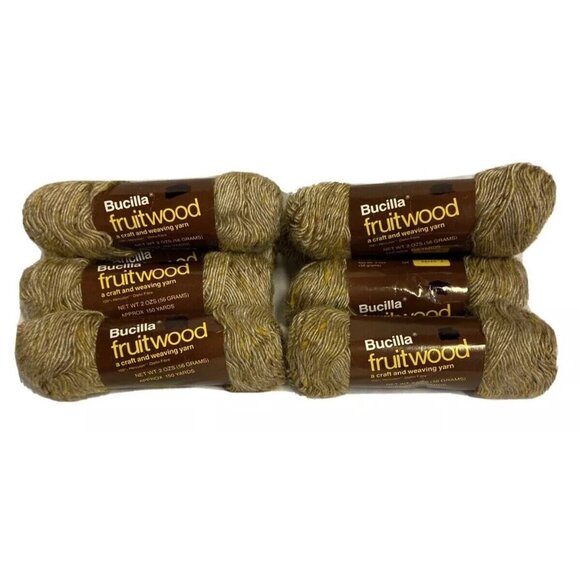 Bucilla Made in USA Other - Bucilla Fruitwood Yarn 2 Oz 150 Yards Each Skein 8 Lot HercuLon Fiber